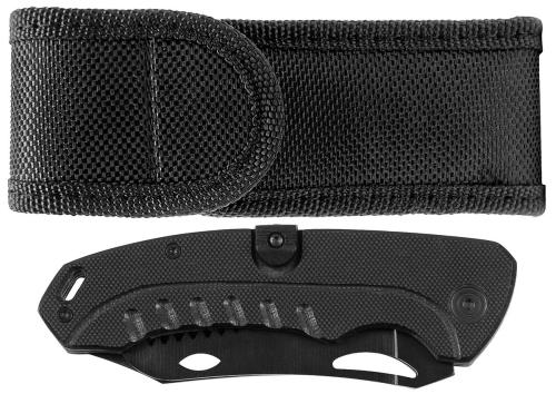 Klappmesser, 2 in 1, schwarz, G10-Griff