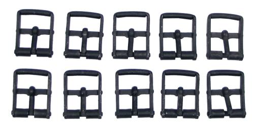 Verschluss, 1 Dorn, schwarz, 3 cm, 10 St./Sack