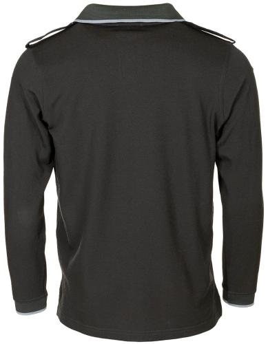 Brit. Poloshirt, blau/grau, langarm, gebr.