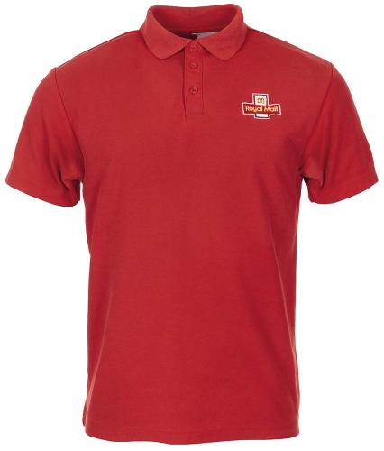 Brit. Poloshirt, "Royal Mail", rot, gebr.