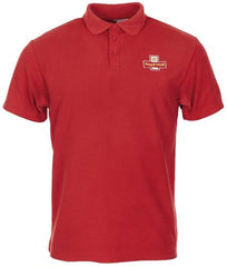 Brit. Poloshirt, "Royal Mail", rot, gebr.