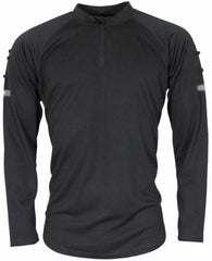 Brit. Funktions-Shirt,schwarz, langarm, Reißverschluss, gebr.
