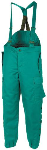 Österr. Thermohose, grün, mit Träger, gebr.