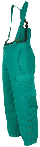 Österr. Thermohose, grün, mit Träger, gebr.