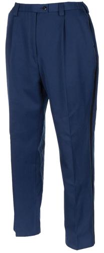 Holl. Paradehose, blau, mit Streifen, gebr.
