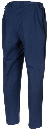 Holl. Paradehose, blau, mit Streifen, gebr.