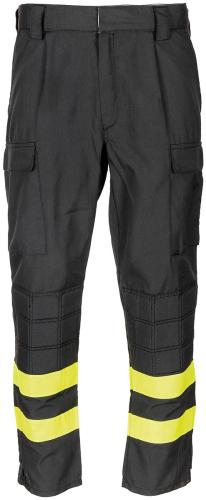 Ital. Feuerwehrhose, schwarz, gebr.