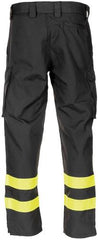Ital. Feuerwehrhose, schwarz, gebr.
