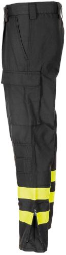 Ital. Feuerwehrhose, schwarz, gebr.