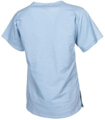 Brit. Damenbluse, blau, "Zahnarzthelferin", gebr.