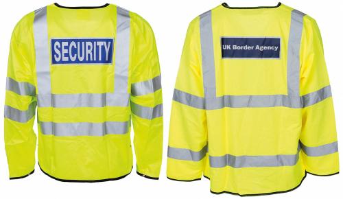Brit. Signaljacke, gelb, mit Reflektor, neuw.