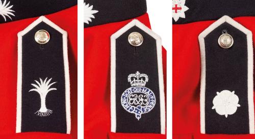 Brit. Paradejacke, rot, gebr.