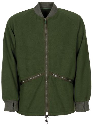 Brit. Fleece-Jacke, oliv, gebr.