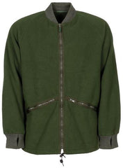 Brit. Fleece-Jacke, oliv, gebr.