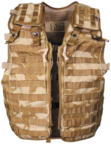 Brit. Weste, "Load Carrying", "MOLLE", DPM desert, neuw.