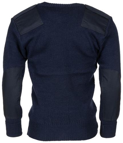 Brit. Pullover, blau, V-Ausschnitt, neuw.
