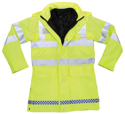 Brit. Signaljacke, gelb, div. Modelle, RV-Steppfutter, gebr.