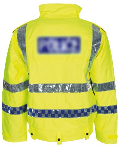 Brit. Signalblouson, gelb, Nässeschutz, gefüttert, gebr.