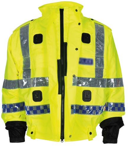 Brit. Signalblouson, gelb, Nässeschutz, gefüttert, gebr.