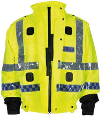 Brit. Signalblouson, gelb, Nässeschutz, gefüttert, gebr.