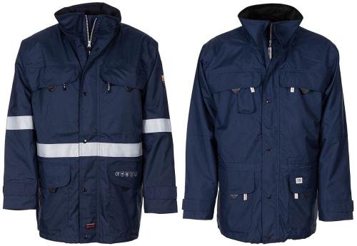 Belg. Nässeschutzjacke, flammhemmend, blau, neuw.