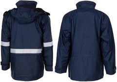 Belg. Nässeschutzjacke, flammhemmend, blau, neuw.