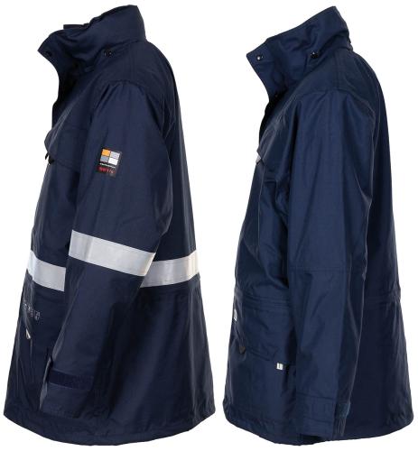 Belg. Nässeschutzjacke, flammhemmend, blau, neuw.
