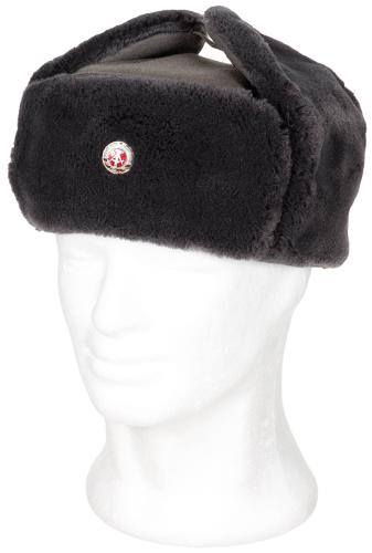 NVA Wintermütze, grau, mit Kokarde, neuw.
