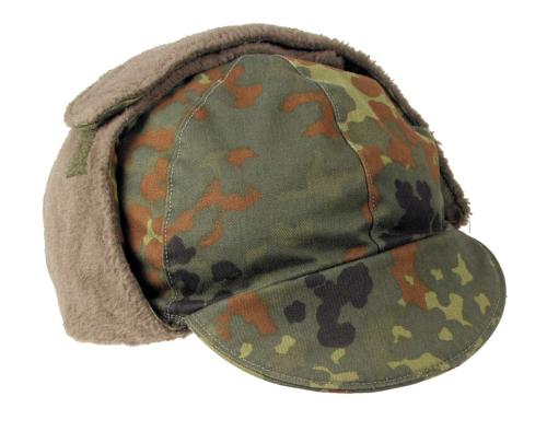 BW Wintermütze, flecktarn, gebraucht