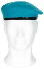 Franz. Barett, cyan, neuw.