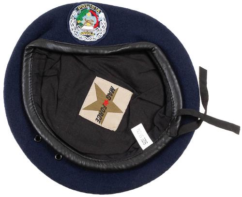 Angolanisches Barett, "POLICIA", blau