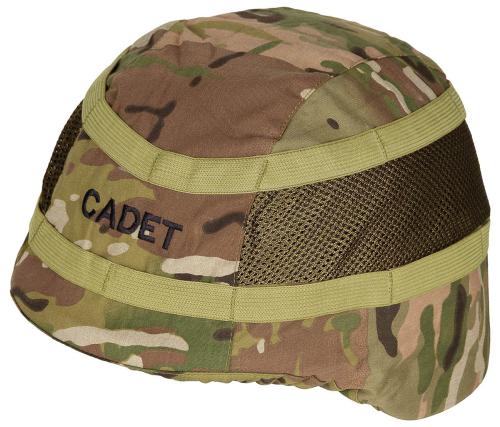 Brit. Helmbezug, "CADET", Netzeinsatz, MTP tarn, neuw.