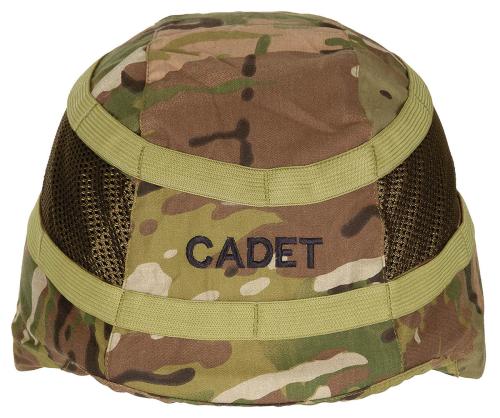 Brit. Helmbezug, "CADET", Netzeinsatz, MTP tarn, neuw.