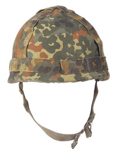 BW Stahlhelmbezug, flecktarn, gebraucht