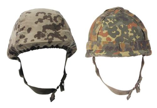 BW Stahlhelmbezug, wendbar, flecktarn/tropentarn, gebr.