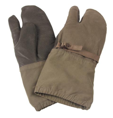 BW Überhandschuhe, ohne Plüschfutter, oliv, gebr.