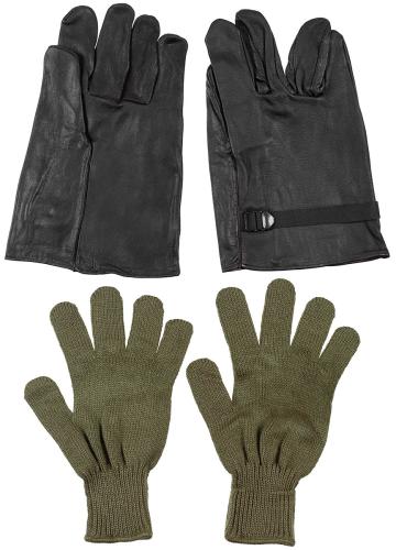 Belg. Lederhandschuhe, mit Innenhandschuhe Wolle, neuw.