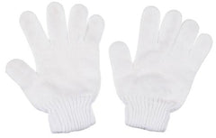 Brit. Fingerhandschuhe, weiß, Strick, gebr.