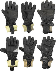 Brit. Feuerwehr-Handschuhe, Leder, gefüttert, gebr.