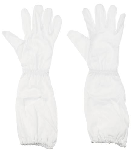 Brit. Fingerhandschuhe, weiß, mit Stulpe, FR, neuw.