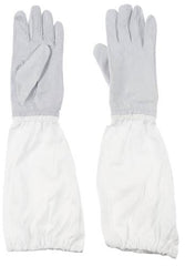 Brit. Fingerhandschuhe, weiß, FR, Leder/Textil, neuw.