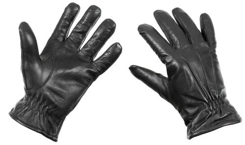 Holl. Lederhandschuhe, gebr., gefüttert, schwarz