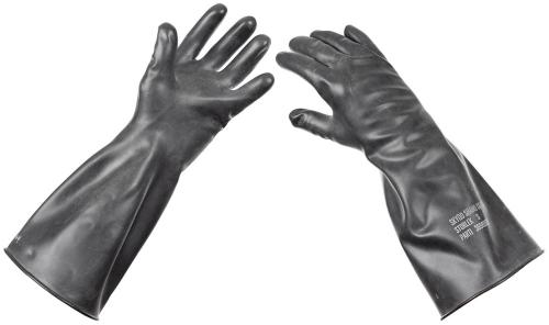 Schwed. Gummihandschuhe, schwarz, neuw.