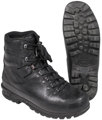 BW Bergschuh, gefüttert, schwarz, gebr., II Wahl
