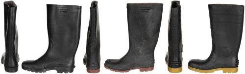 BW Gummistiefel, schwarz, gebr., Modelle sortiert