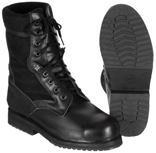 Ital. Einsatzstiefel, Sommer, schwarz, neuw.