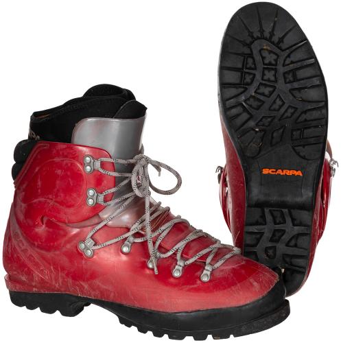 Touren Skistiefel, "SCARPA", rot, gebr.