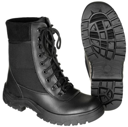 Franz. Einsatzstiefel, Leder/Cordura, schwarz, neuw.
