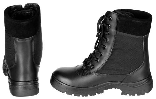 Franz. Einsatzstiefel, Leder/Cordura, schwarz, neuw.