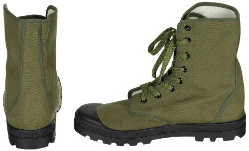 Franz. Commando Stiefel, oliv, 8-Loch, Canvas, neuw.